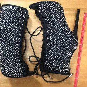 Sexy 5'' Stilettos Black/Rhinestone